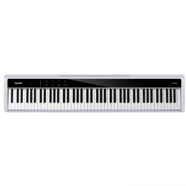 NUX NPK-200 WH - Pian digital portabil, claviatura hammer action cu 3 senzori, Bluetooth, 128 voci polifonice