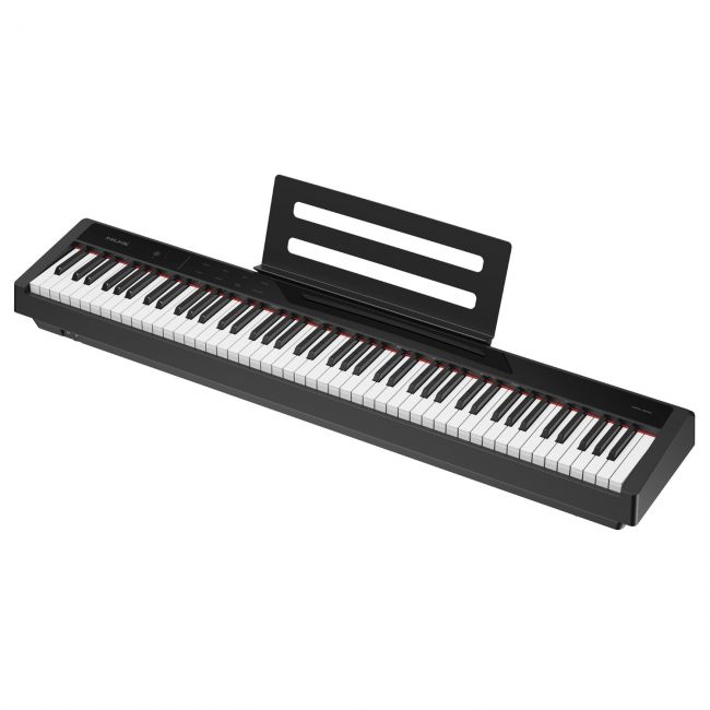 NUX NPK-200 BK - Pian digital portabil, claviatura hammer action cu 3 senzori, Bluetooth, 128 voci polifonice