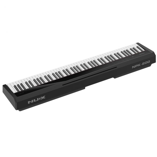 NUX NPK-200 BK - Pian digital portabil, claviatura hammer action cu 3 senzori, Bluetooth, 128 voci polifonice