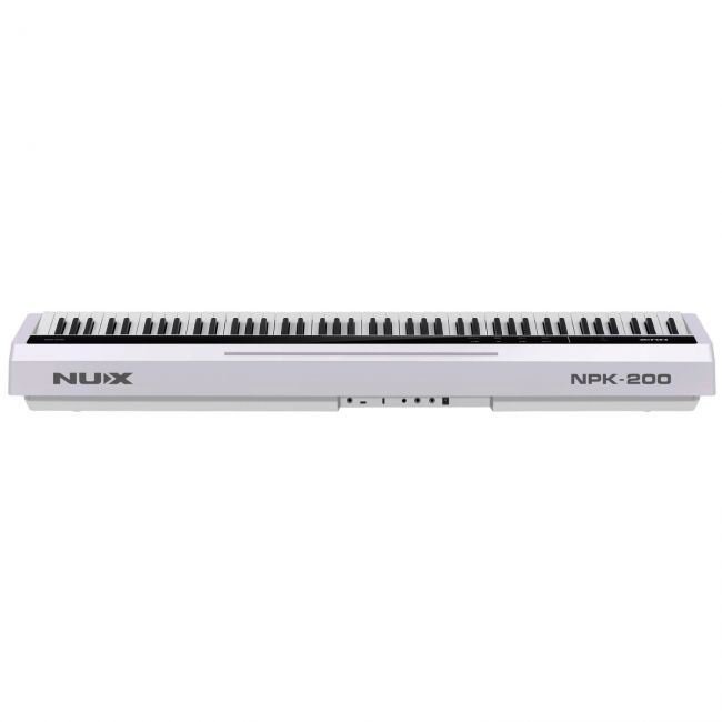 NUX NPK-200 WH - Pian digital portabil, claviatura hammer action cu 3 senzori, Bluetooth, 128 voci polifonice