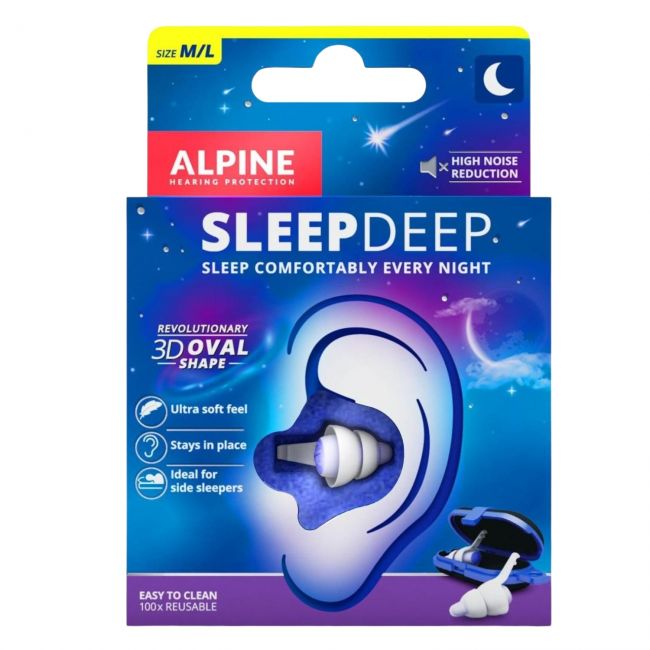 Family Pack Alpine SleepDeep Revolutionary 3D - 2 x Seturi de dopuri antifonice pentru somn si solutie de curatare