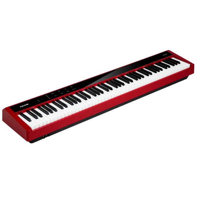 NUX NPK-200 RED - Pian digital portabil, claviatura hammer action cu 3 senzori, Bluetooth, 128 voci polifonice