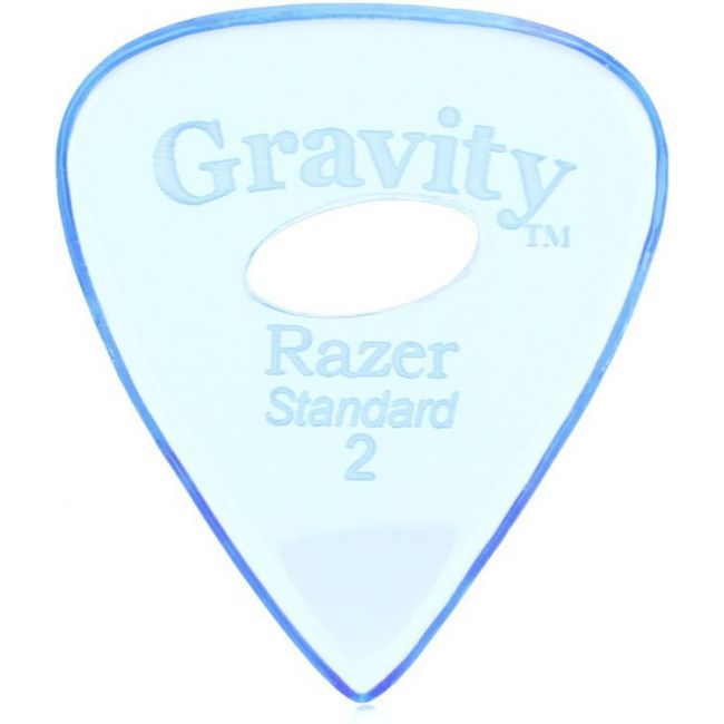 Pana chitara Gravity Picks Razer Standard 2.0mm Master Elipse-Hole Blue